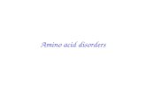 Amino acid disorders
