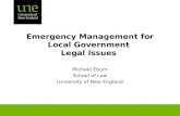 Emergency Management for Local Government  Legal Issues
