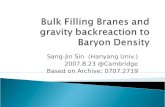 Bulk Filling  Branes  and gravity  backreaction  to Baryon Density
