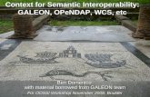 Context for Semantic Interoperability: GALEON, OPeNDAP, WCS, etc