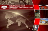 Data Management Establishing a Data Services Team