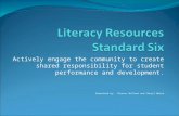 Literacy Resources Standard Six