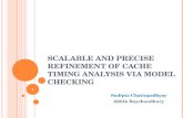 Scalable And Precise Refinement of Cache Timing Analysis via Model Checking