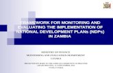 MINISTRY OF FINANCE  MONITORING AND EVALUATION DEPARTMENT  LUSAKA