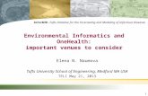 Environmental Informatics and OneHealth: important venues to consider