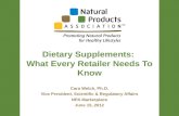 Dietary Supplements:  What Every Retailer Needs To Know