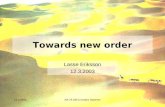 Towards new order