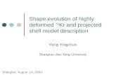 Shape evolution of highly deformed  75 Kr and projected shell model description