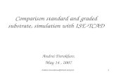 Comparison standard and graded substrate, simulation with ISE-TCAD