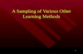 A Sampling of Various Other Learning Methods