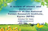 A review of atomic and molecular research at the National Fusion Research Institute, Korea (NFRI)