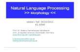 Natural Language Processing >>  Morphology