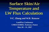 Surface Skin/Air Temperature and  LW Flux Calculation