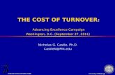 THE COST OF TURNOVER :  Advancing Excellence Campaign  Washington, D.C. (September 27, 2011)