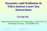 Dynamics and Radiation in Ultra-intense Laser-Ion Interactions