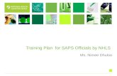 Training Plan  for SAPS Officials by NHLS