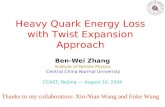Heavy Quark Energy Loss with Twist Expansion Approach