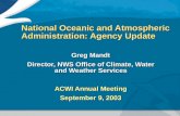 National Oceanic and Atmospheric Administration: Agency Update