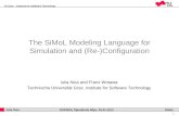 The SiMoL Modeling Language for Simulation and (Re-)Configuration