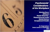 Psychosocial  Considerations  of the Workplace Working Hours Shiftwork Human Behaviour