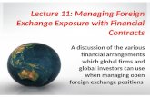 Lecture 11: Managing Foreign Exchange Exposure with Financial Contracts