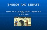 A power point for Aspen Academy Language Arts 2010-11 By Mrs. Smith
