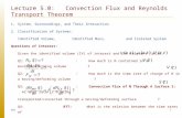 Lecture 5.0:   Convection Flux and Reynolds Transport Theorem