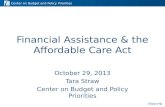 Financial Assistance & the Affordable Care Act