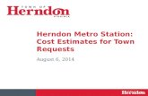 Herndon Metro Station:  Cost Estimates for Town Requests