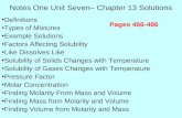 Notes One Unit Seven– Chapter 13 Solutions