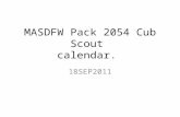 MASDFW Pack 2054 Cub Scout  calendar.