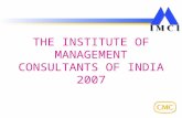 THE INSTITUTE OF MANAGEMENT CONSULTANTS OF INDIA 2007