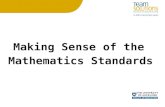 Making Sense of the  Mathematics Standards