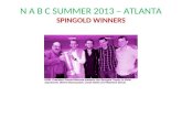 N A B C SUMMER 2013 – ATLANTA SPINGOLD WINNERS