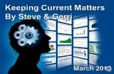 Keeping Current Matters By Steve & Gerri