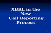 XBRL in the New  Call Reporting Process