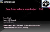 Food & Agricultural organization      FAO Ahmed  Naji Hatem   Al- Khazraji Hussein Al- daini