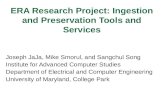 ERA Research Project: Ingestion and Preservation Tools and Services