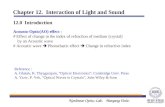 Chapter 12.  Interaction of Light and Sound