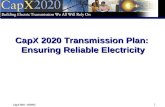 CapX 2020 Transmission Plan:  Ensuring Reliable Electricity