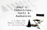 Unit 1:  Industries, Texts & Audiences
