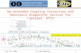 De-extended Coupling Correction and Emittance Diagnostic Section for “optimal” ATF2