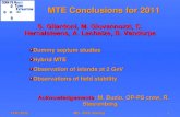 MTE Conclusions for 2011