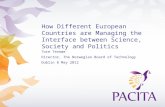 How Different European Countries are Managing the Interface between Science, Society and Politics