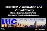 iGrid2002 Visualization and Virtual Reality Maxine Brown & Tom DeFanti