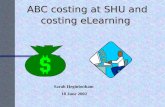 ABC costing at SHU and costing eLearning