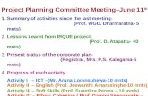 Project Planning Committee Meeting–June 11 th