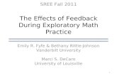 The Effects of Feedback During Exploratory Math Practice