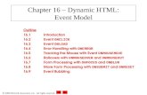 Chapter 16 – Dynamic HTML: Event Model