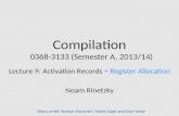 Compilation   0368-3133 (Semester A, 2013/14)